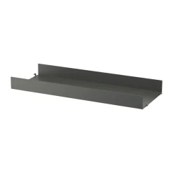 String shelf metal, Dark grey, 78x30 cm, high edge