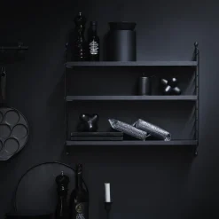 String shelf Pocket black stained ash, black stained ash
