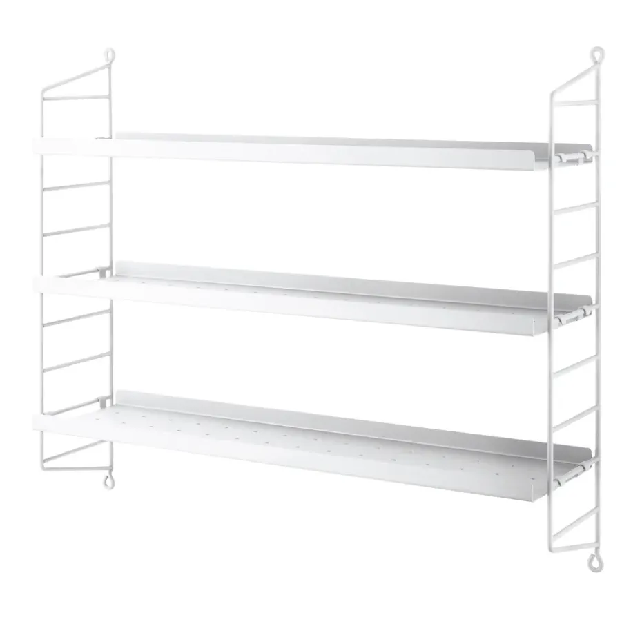 String shelf Pocket metal, white