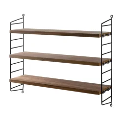 String Shelf Pocket walnut-black, walnut-black
