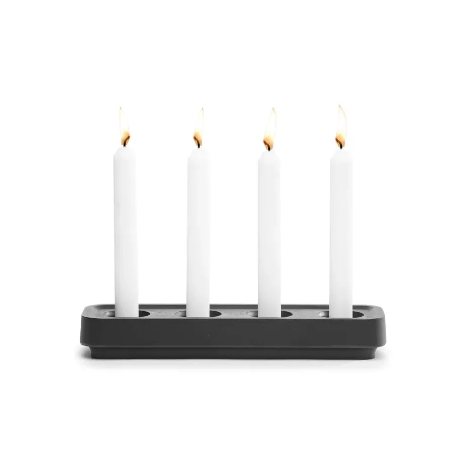 Stumpastaken candle holder black, long