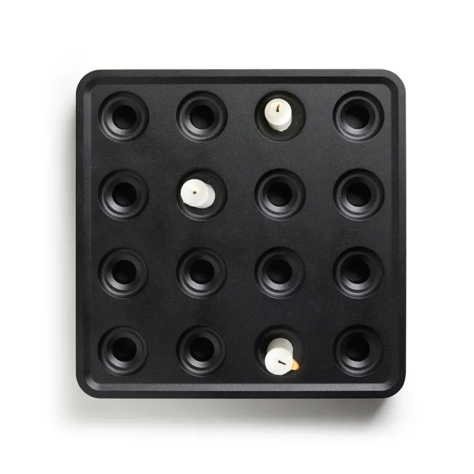 Stumpastaken candle holder black, large