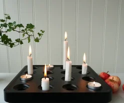 Stumpastaken candle holder black, large
