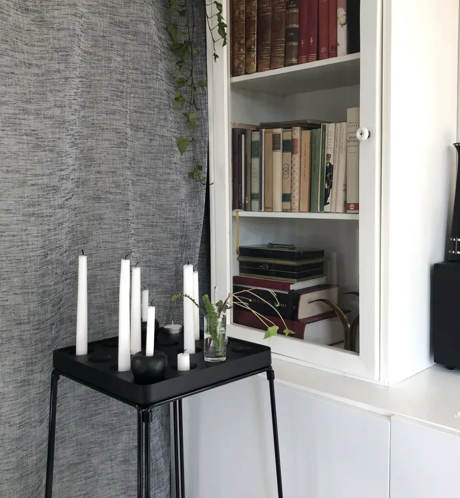 Stumpastaken candle holder black, large