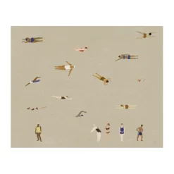Swimmers poster, Beige, 40x50 cm