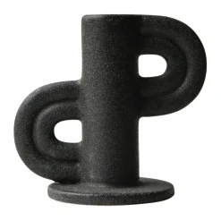 Swirl Slide candle holder, Black
