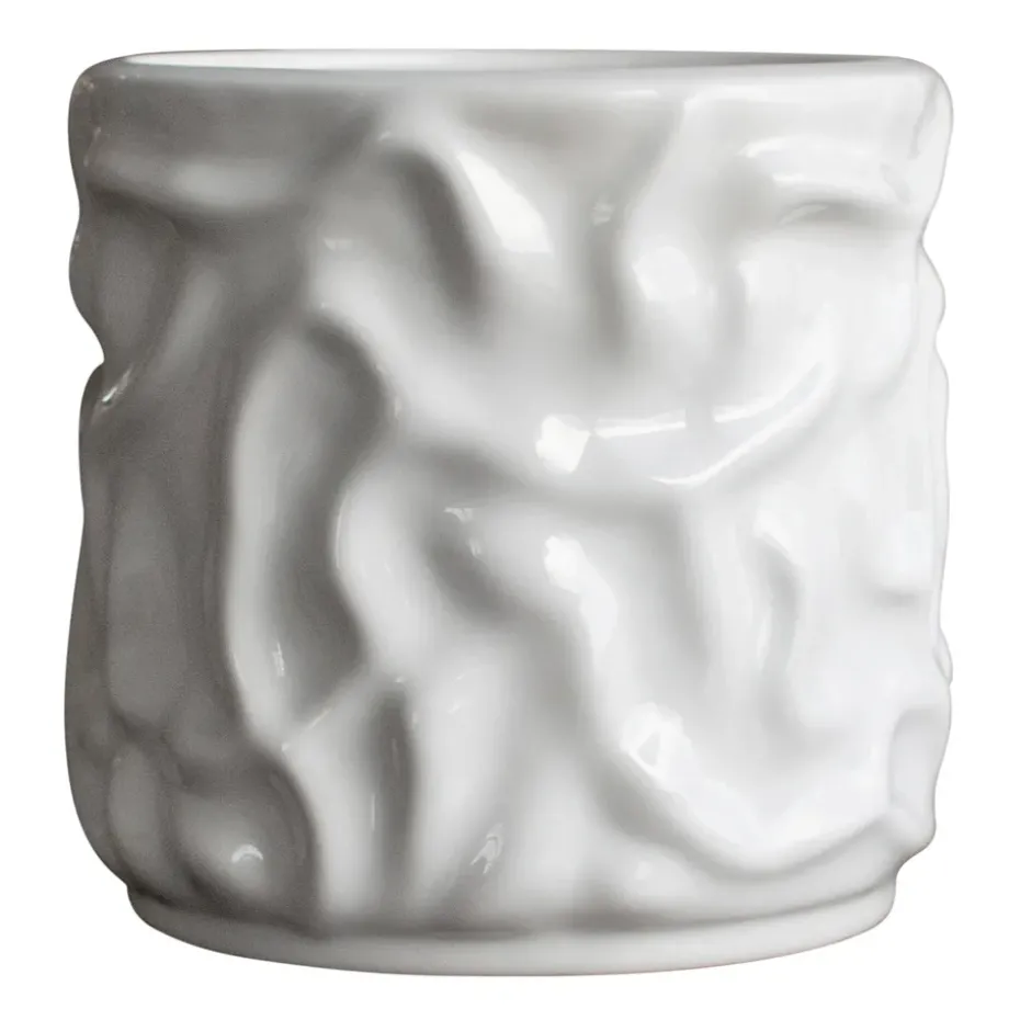 Swoon flower pot Ø15 cm, Shiny white