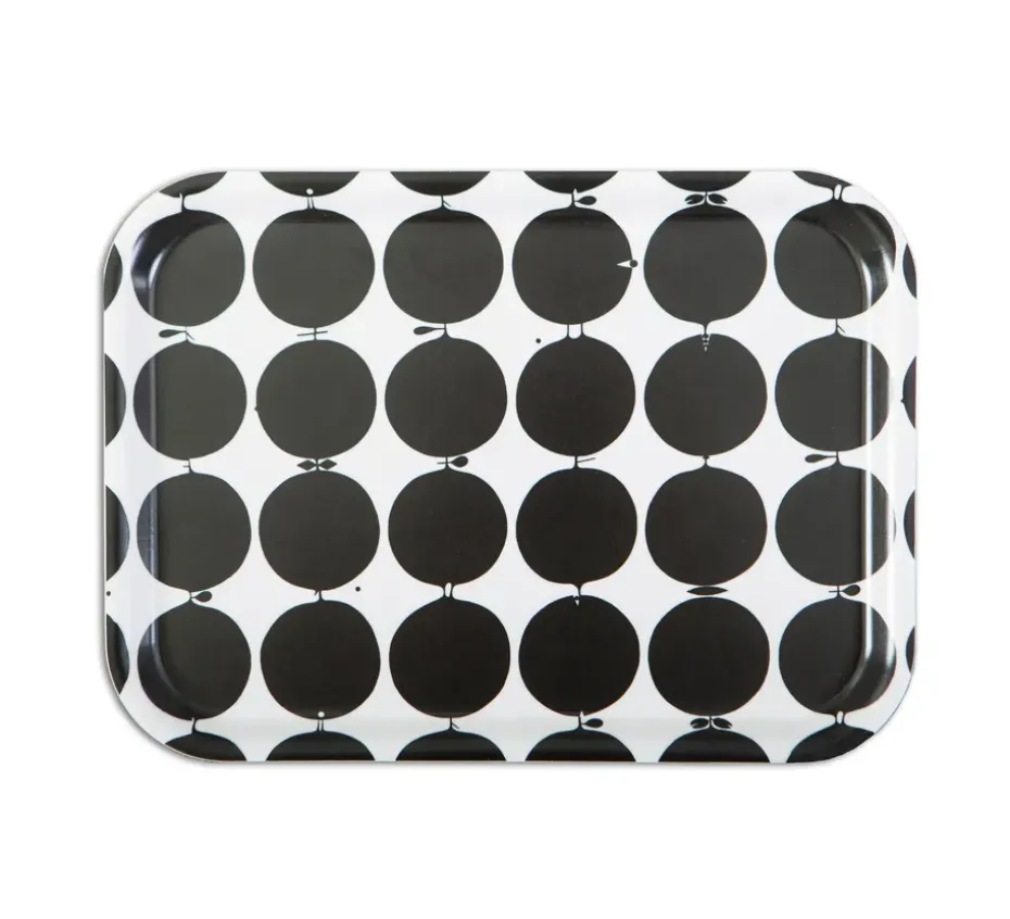 Tallyho tray 36x28 cm, Black-white