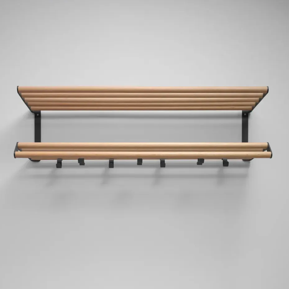 Tamburin hat rack 100 cm, oak-black