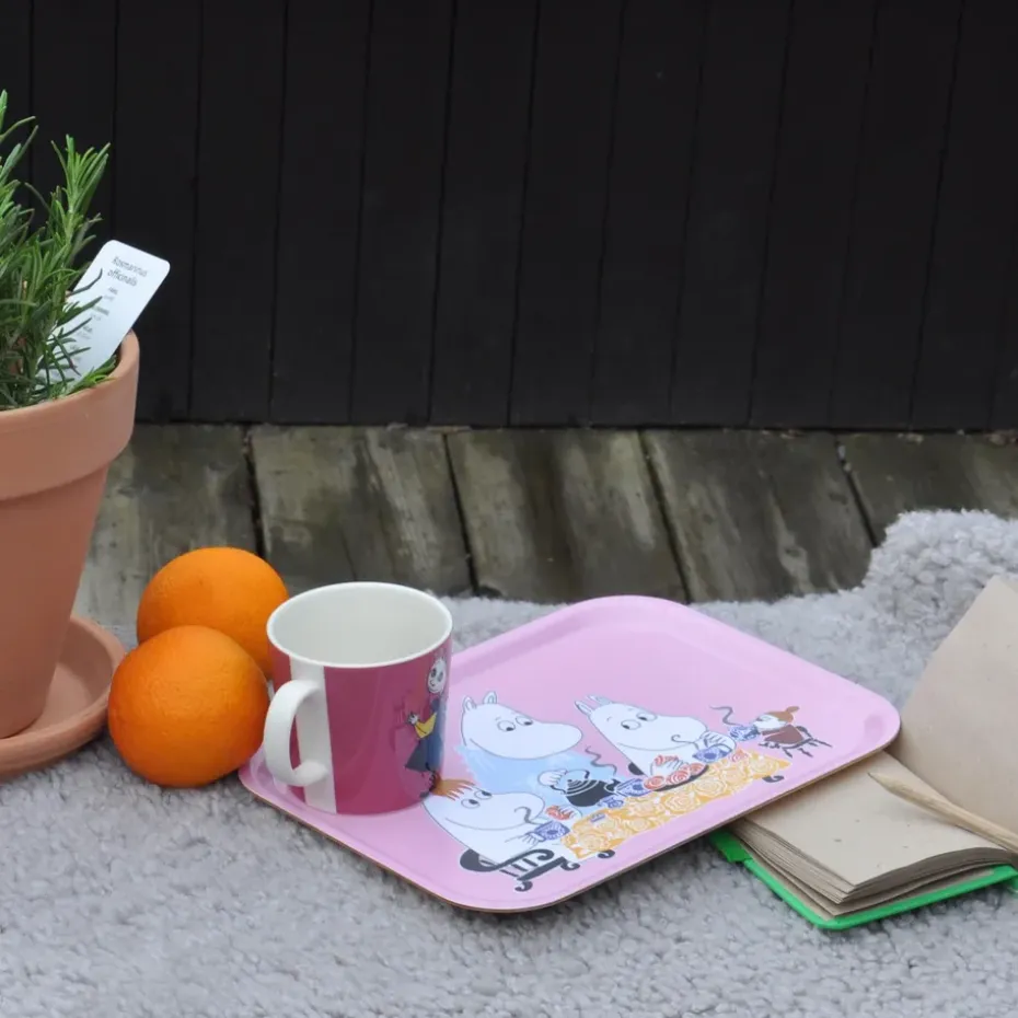 Teaparty Moomin tray, pink