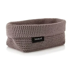 Tela textile basket L 12x20 cm, Taupe