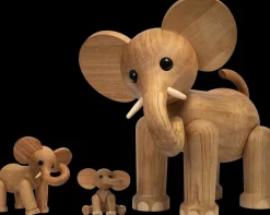 Tembo elephant decoration 41 cm, Oak