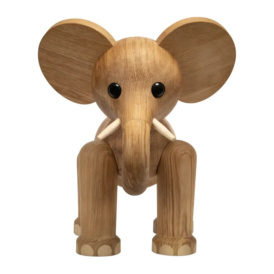 Tembo elephant decoration 41 cm, Oak