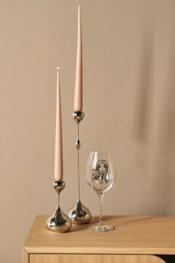Tender candle holder small, Nickel