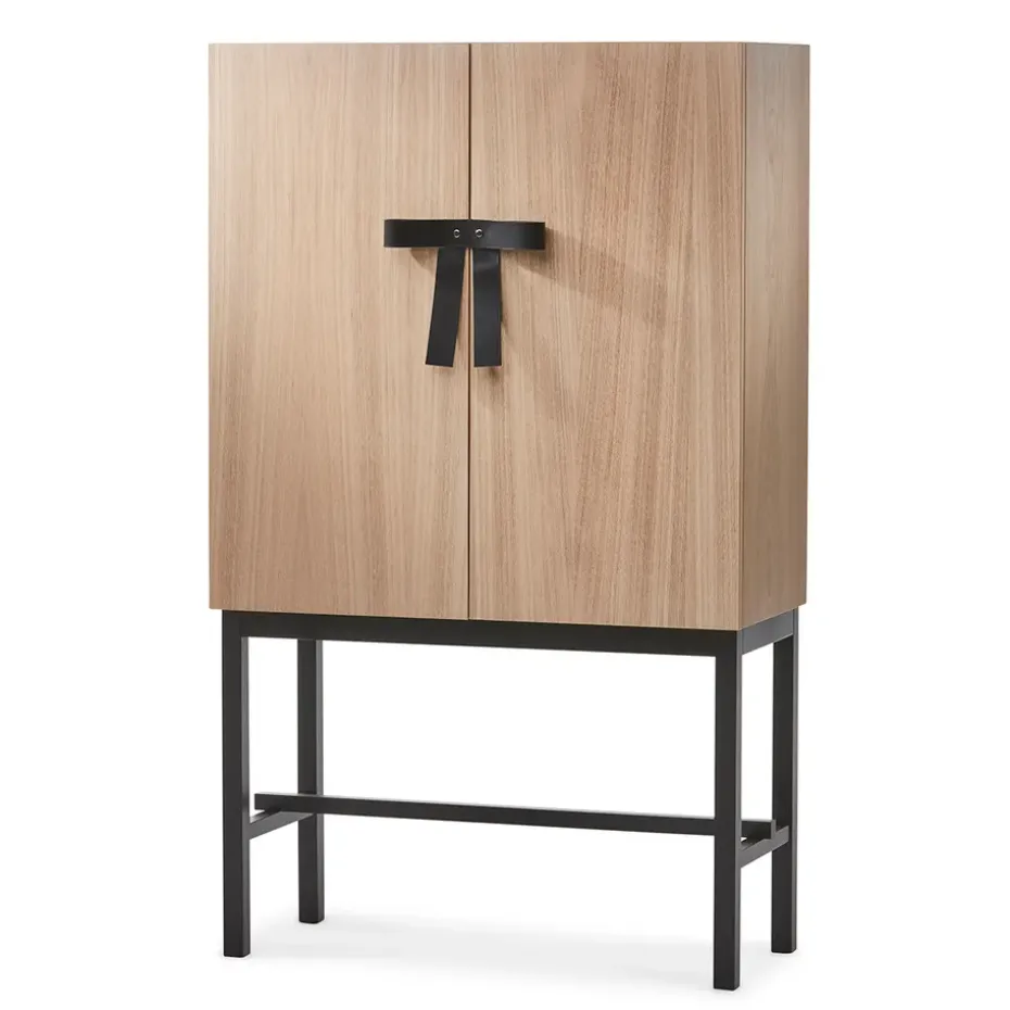 The Bow cupboard, White-oiled oak-black