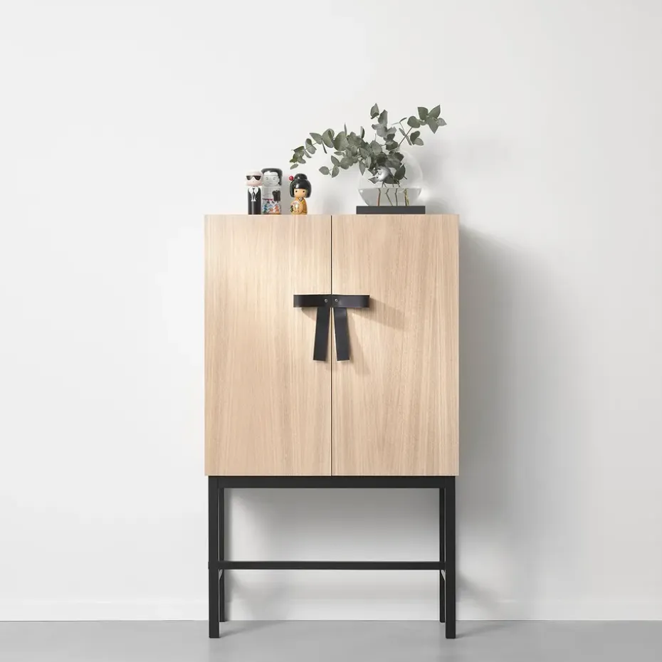 The Bow cupboard, White-oiled oak-black
