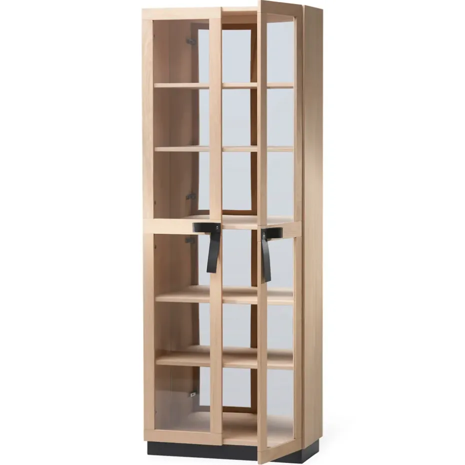 The Bow display cabinet, White oiled oak