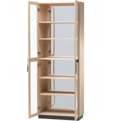 The Bow display cabinet, White oiled oak