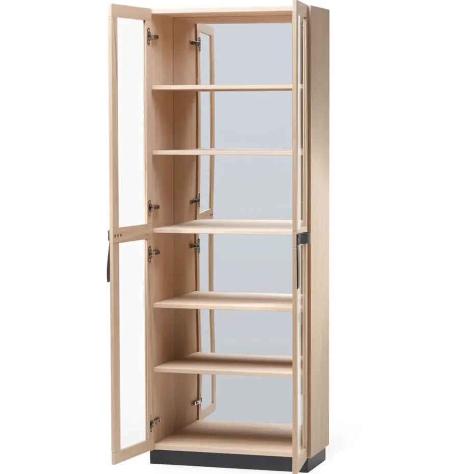 The Bow display cabinet, White oiled oak