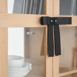The Bow display cabinet, White oiled oak