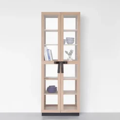 The Bow display cabinet, White oiled oak