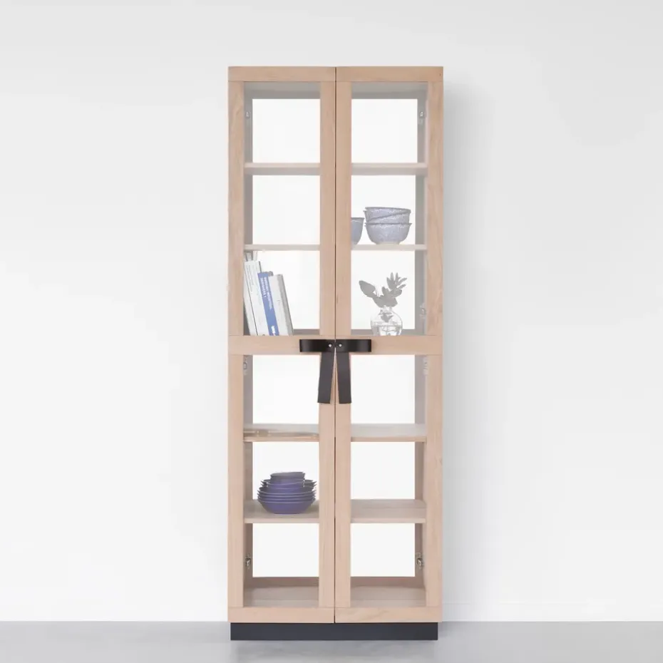 The Bow display cabinet, White oiled oak