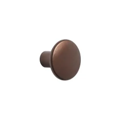 The Dots clothes hook metal 2.7 cm, umber