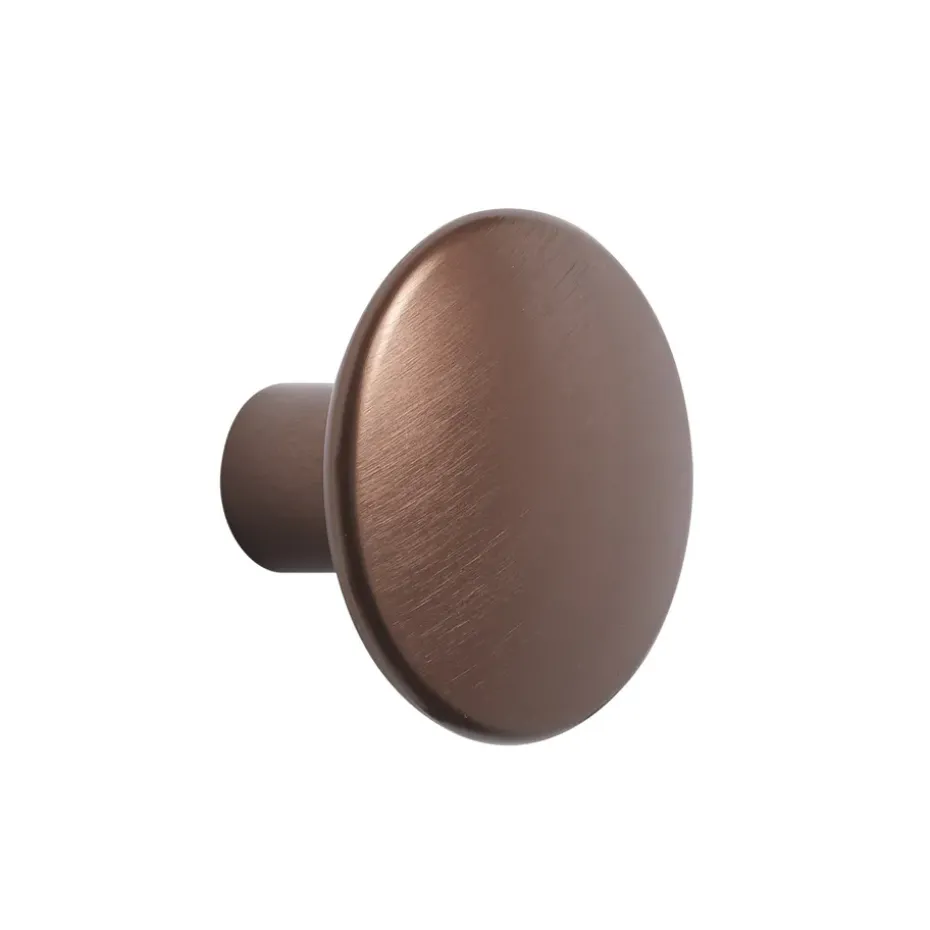 The Dots clothes hook metal 3.9 cm, Umber