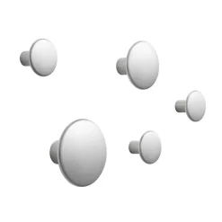 The Dots clothes hook metal 5 pack, Aluminum
