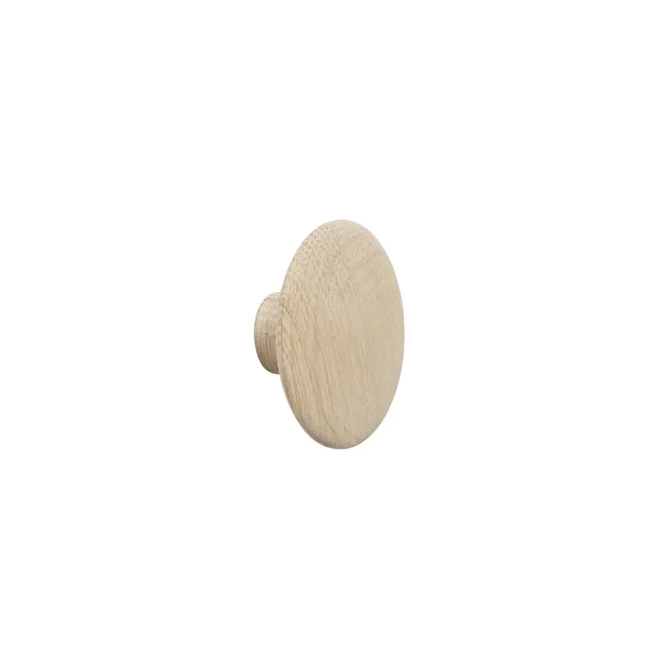 The Dots clothes hook oak, Ø6,5 cm