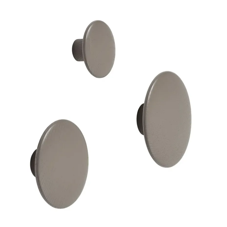 The Dots clothes hook taupe, Large
