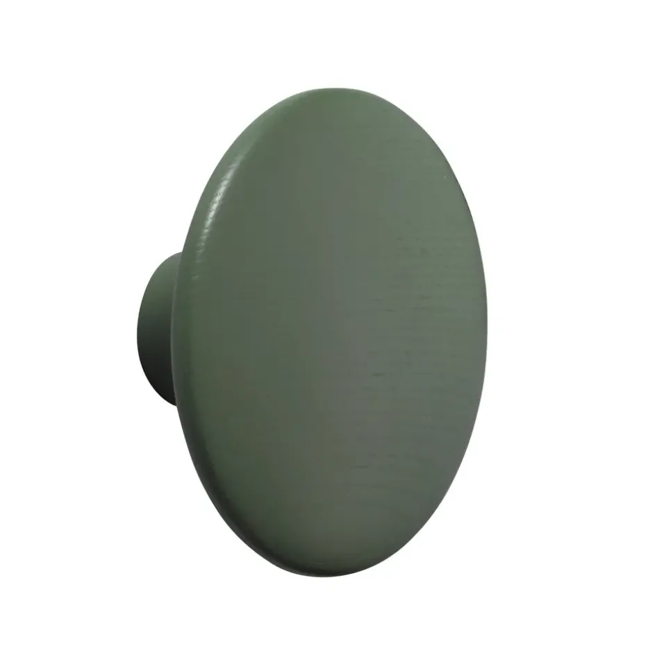 The Dots coat hook dusty green, Medium