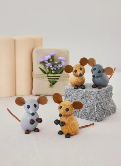 The house mouse decoration 4.5 cm, Grey