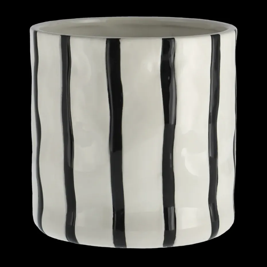 Thrive flowerpot Ø16 cm, White-black