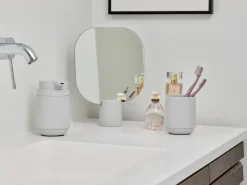 Time table mirror 26.5 cm, Soft Grey