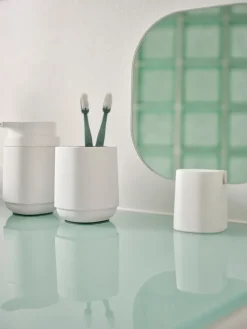 Time toothbrush mug 9.8 cm, White