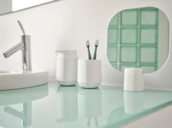 Time toothbrush mug 9.8 cm, White