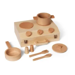 Toro Suitcase Kitchen cooking set for children, Natural