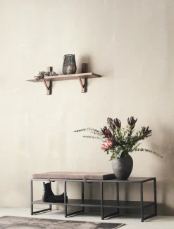 Toronto wall shelf 93 cm, Dark oiled oak