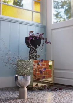 Torus flower pot Ø17 cm, Silver-taupe