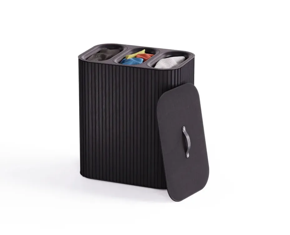 Tota Trio Luxe laundry basket 90 L, Black