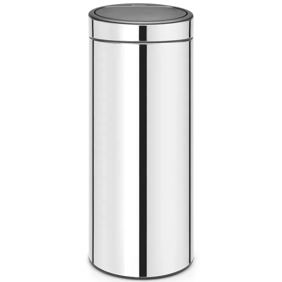 Touch Bin waste bin 30 liters, brilliant steel