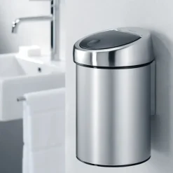 Touch Bin waste bin 3 liters wall mounted, matte steel
