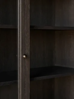 Trace SC88 display cabinet 120x192x40 cm, Dark stained oak