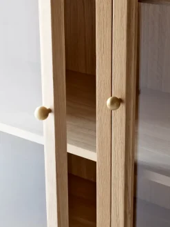 Trace SC88 display cabinet 120x192x40 cm, Natural oak