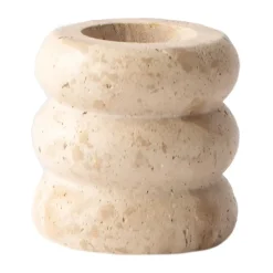 Travertine candle holder, Medium 8 cm