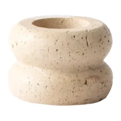 Travertine candle holder, Small 5 cm