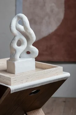 Travertine decoration tray 30x40 cm, Linen