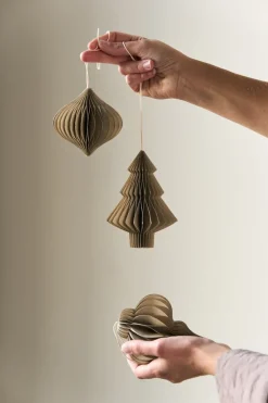 Tree baubles 4-pack, Beige