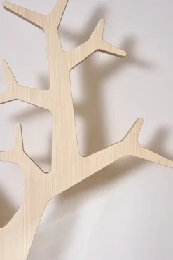 Tree wall wall-mounted coat rack Special Edition 194 cm, White pigmented pine